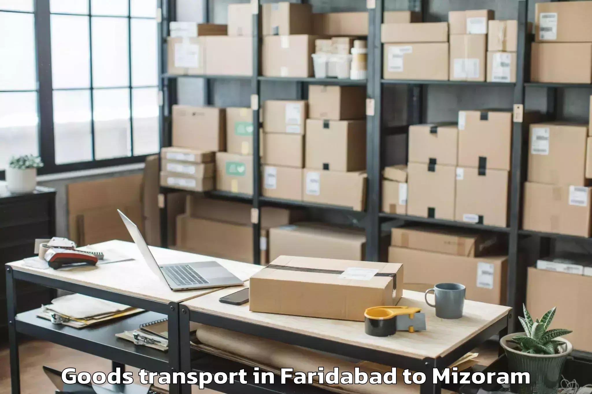 Efficient Faridabad to Icfai University Mizoram Aizaw Goods Transport